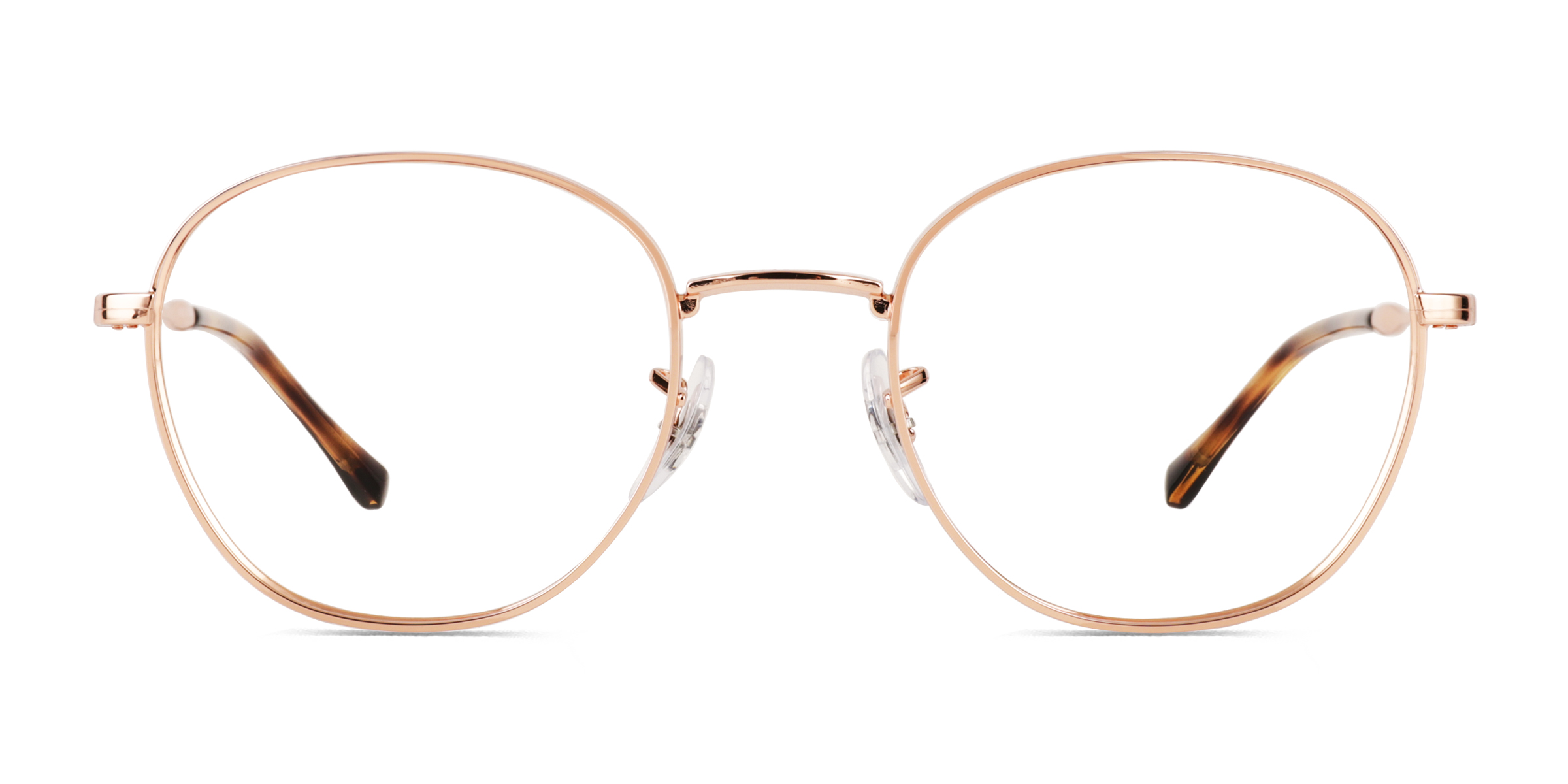 Ray-Ban RB6509 - Round Rose Gold Frame Eyeglasses | Eyebuydirect