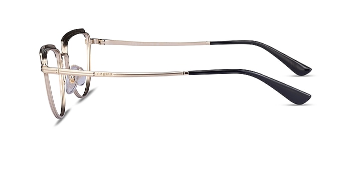 Vogue Eyewear VO4230 Black Gold Metal Eyeglass Frames from EyeBuyDirect