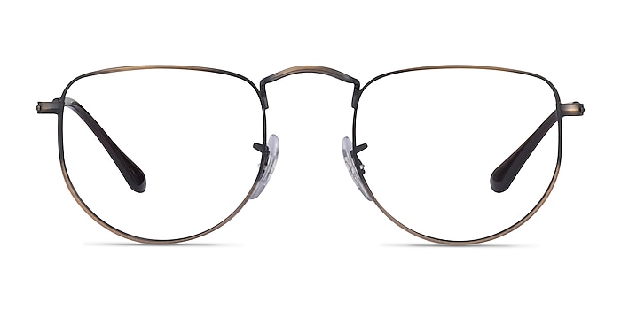 Ray-Ban RB3958V Elon Bronze Metal Eyeglass Frames from EyeBuyDirect