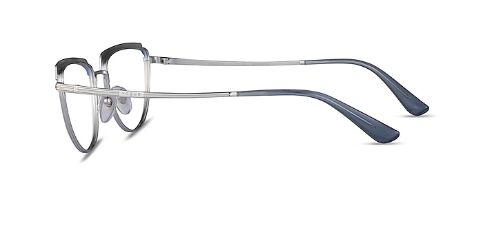 Vogue Eyewear VO4230 Blue Shiny Silver Metal Eyeglass Frames from EyeBuyDirect