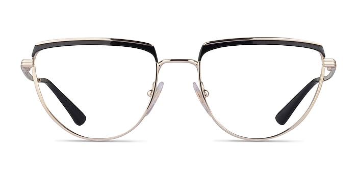Vogue Eyewear VO4230 Black Pale Gold Metal Eyeglass Frames from EyeBuyDirect