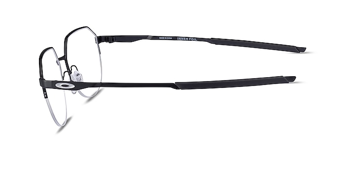 Oakley Inner Foil Satin Black Metal Eyeglass Frames from EyeBuyDirect