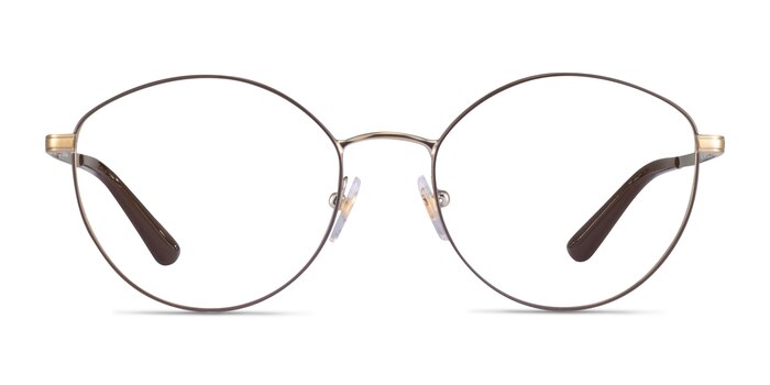 Vogue Eyewear VO4025 Brown Gold Metal Eyeglass Frames from EyeBuyDirect