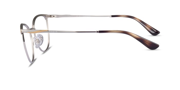 Vogue Eyewear VO4208 Silver Gold Metal Eyeglass Frames from EyeBuyDirect