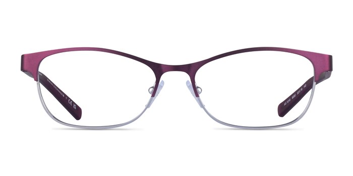 Armani Exchange AX1010 Shiny Purple Silver Métal Montures de lunettes de vue d'EyeBuyDirect