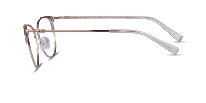 Armani Exchange AX1034 Shiny Rose Gold Metal Eyeglass Frames from EyeBuyDirect