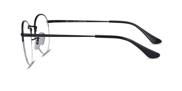 Ray-Ban RB3947V Round Shiny Black Metal Eyeglass Frames from EyeBuyDirect