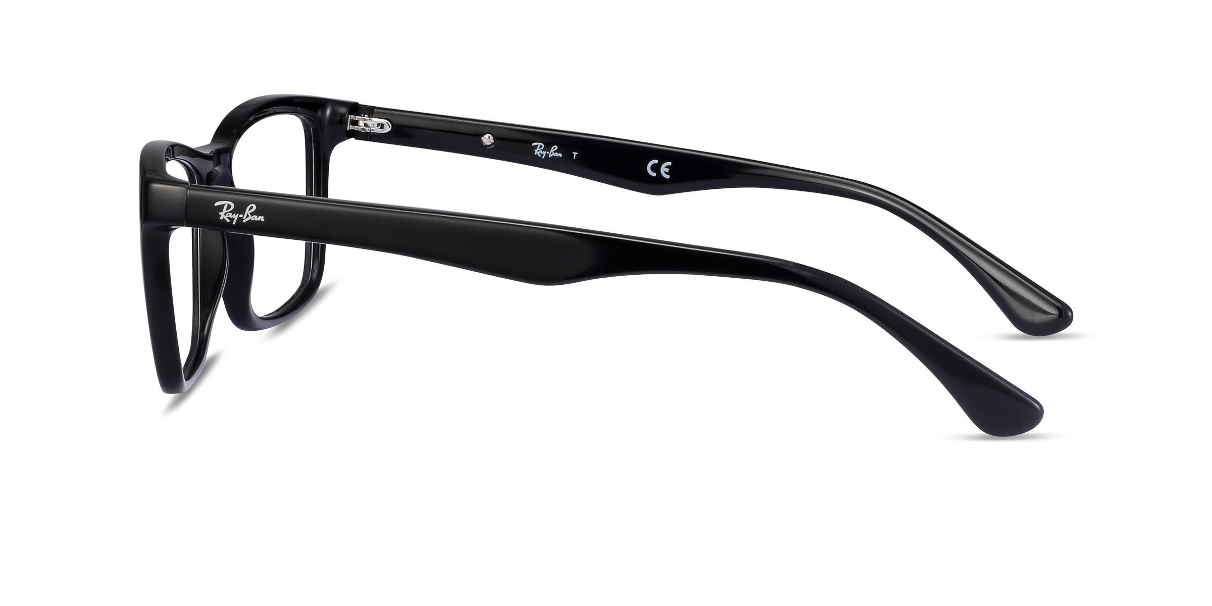 Ray-Ban RB5279 - Rectangle Black Frame Eyeglasses | Eyebuydirect