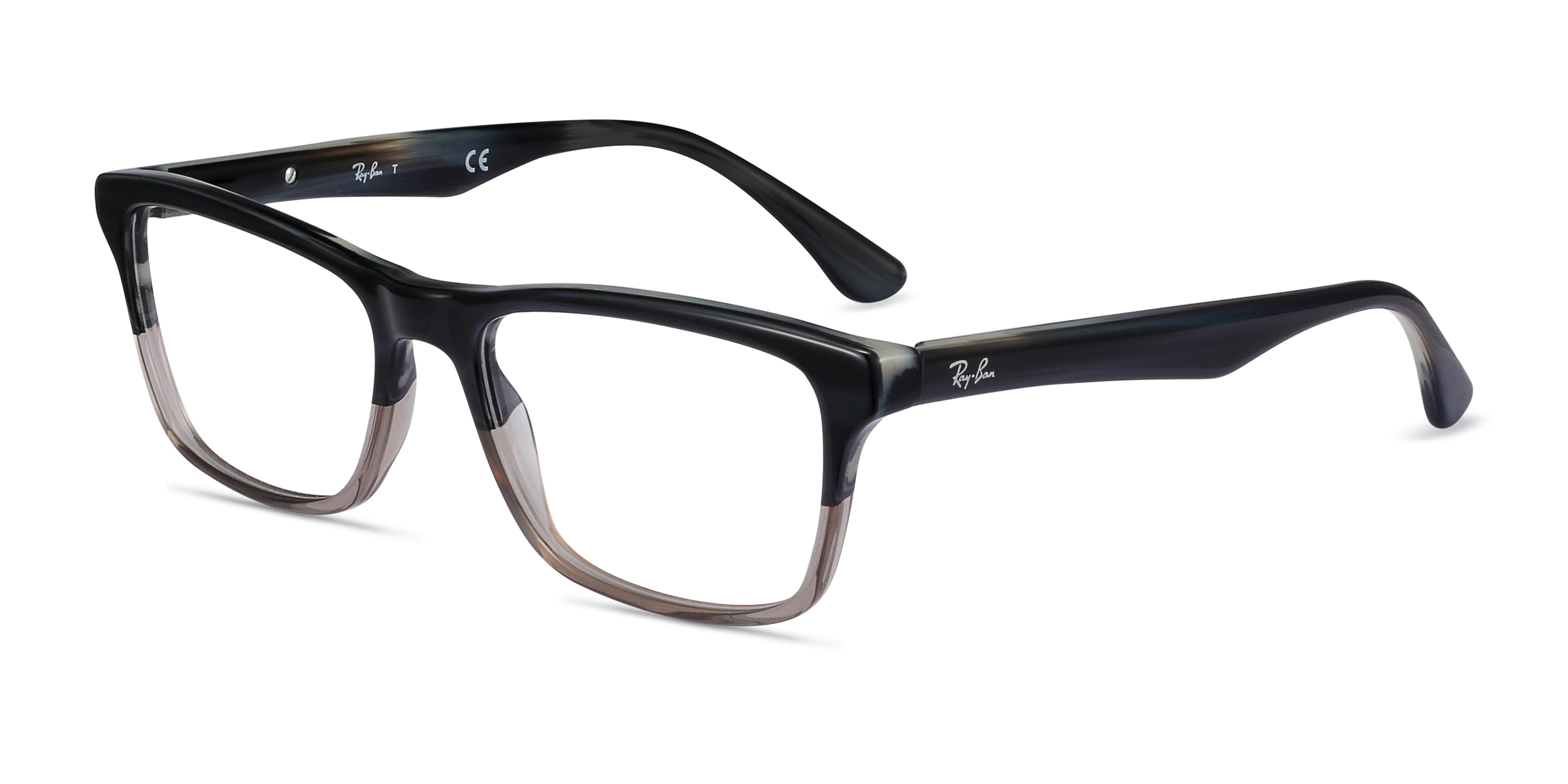 RayBan RB5279 Rectangle Black & Gray Frame Eyeglasses Eyebuydirect
