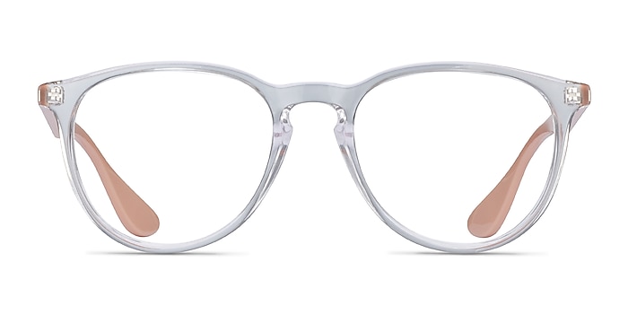 Ray-Ban RB7046 Clear & Pink Beige Plastic Eyeglass Frames from EyeBuyDirect