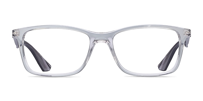 Ray-Ban RB7047 Clear & Gray Plastic Eyeglass Frames from EyeBuyDirect