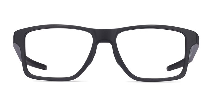 Oakley Chamfer Squared Satin Black Plastic Eyeglass Frames from EyeBuyDirect