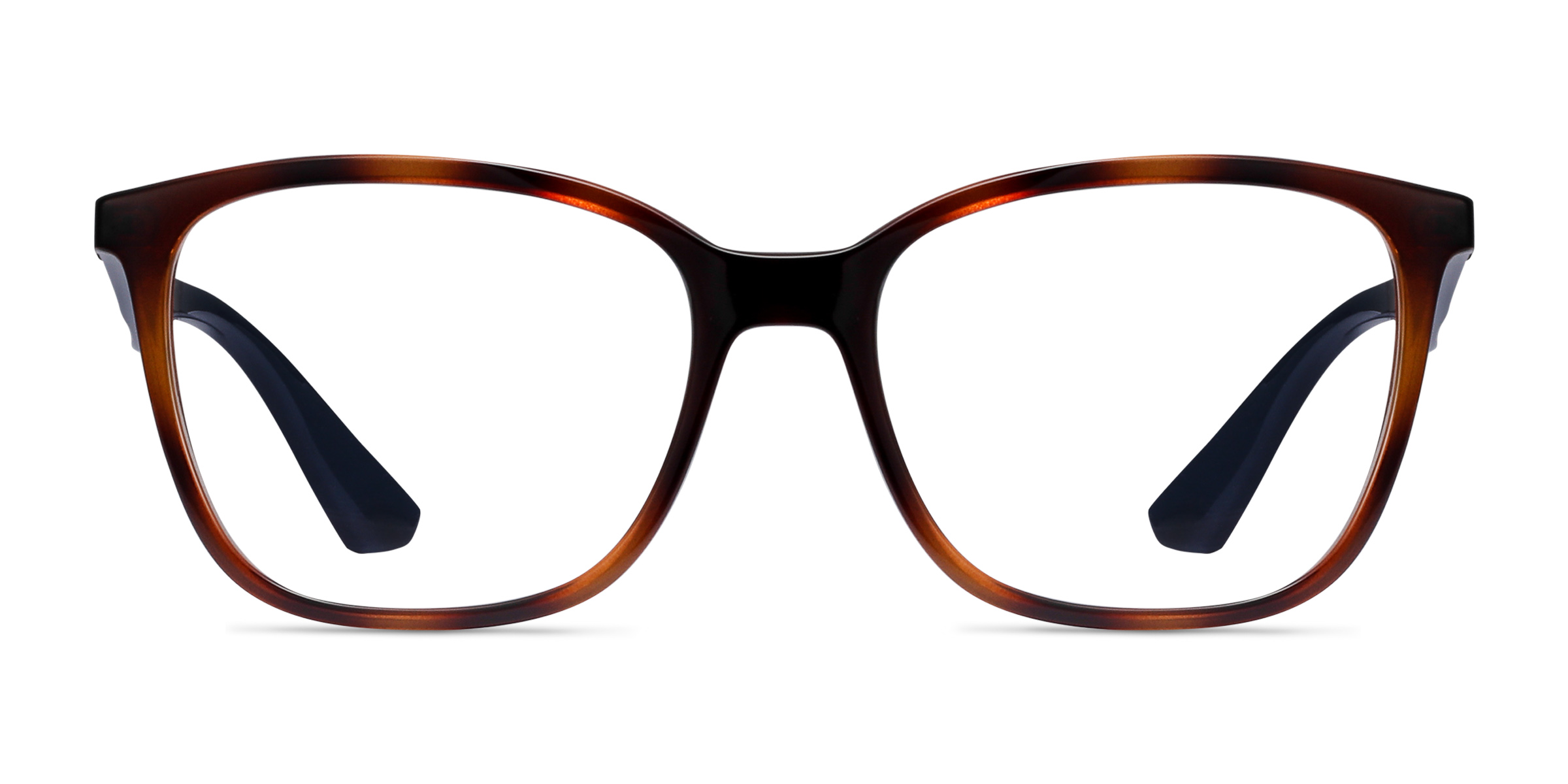 Ray-Ban RB7066 - Square Tortoise Blue Frame Eyeglasses | Eyebuydirect ...