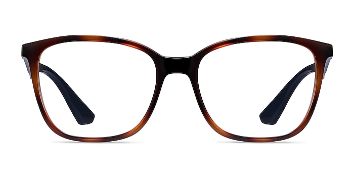 Ray-Ban RB7066 Tortoise Blue Plastic Eyeglass Frames from EyeBuyDirect