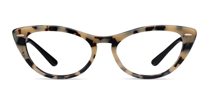 Ray-Ban Nina - Cat Eye Tortoise Black Frame Glasses For Women ...