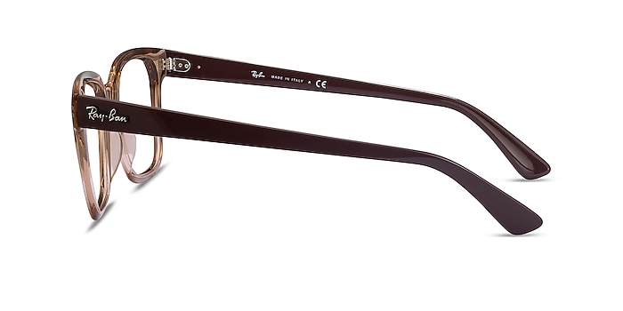Ray-Ban RB4323V Clear Brown Plastic Eyeglass Frames from EyeBuyDirect