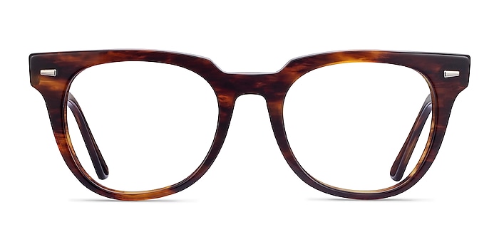 Ray-Ban Meteor Striped Tortoise Acetate Eyeglass Frames from EyeBuyDirect