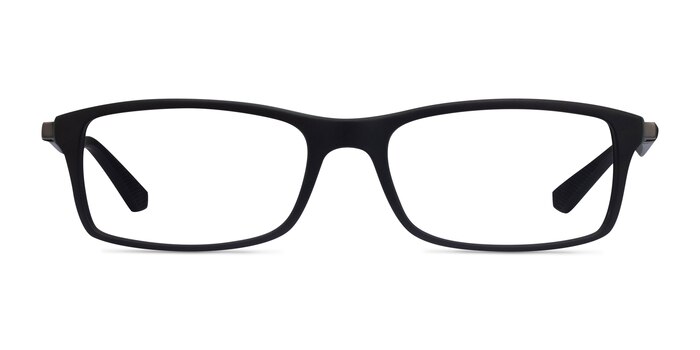 Ray-Ban RB7017 Black Green Gunmetal Plastic Eyeglass Frames from EyeBuyDirect