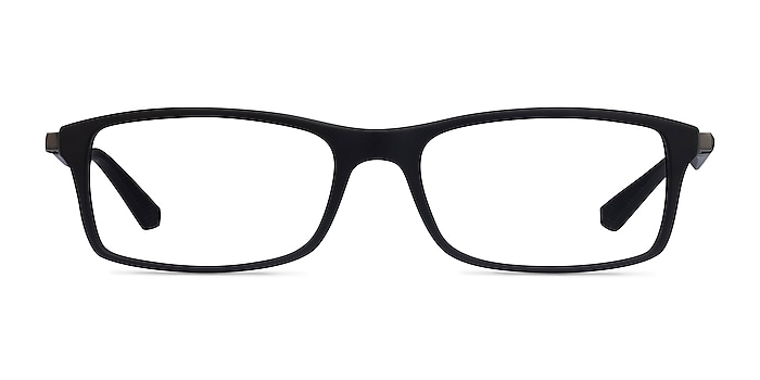 Ray-Ban RB7017 Black Green Gunmetal Plastic Eyeglass Frames from EyeBuyDirect