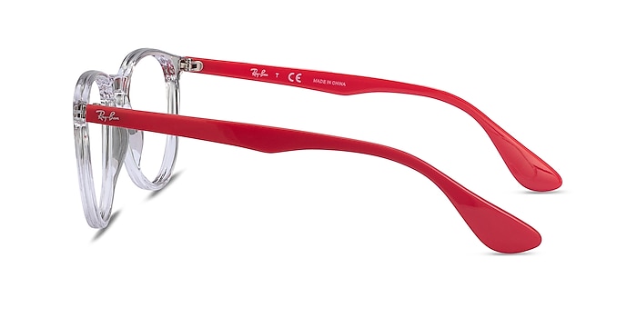 Ray-Ban RB7046 Clear Red Plastic Eyeglass Frames from EyeBuyDirect