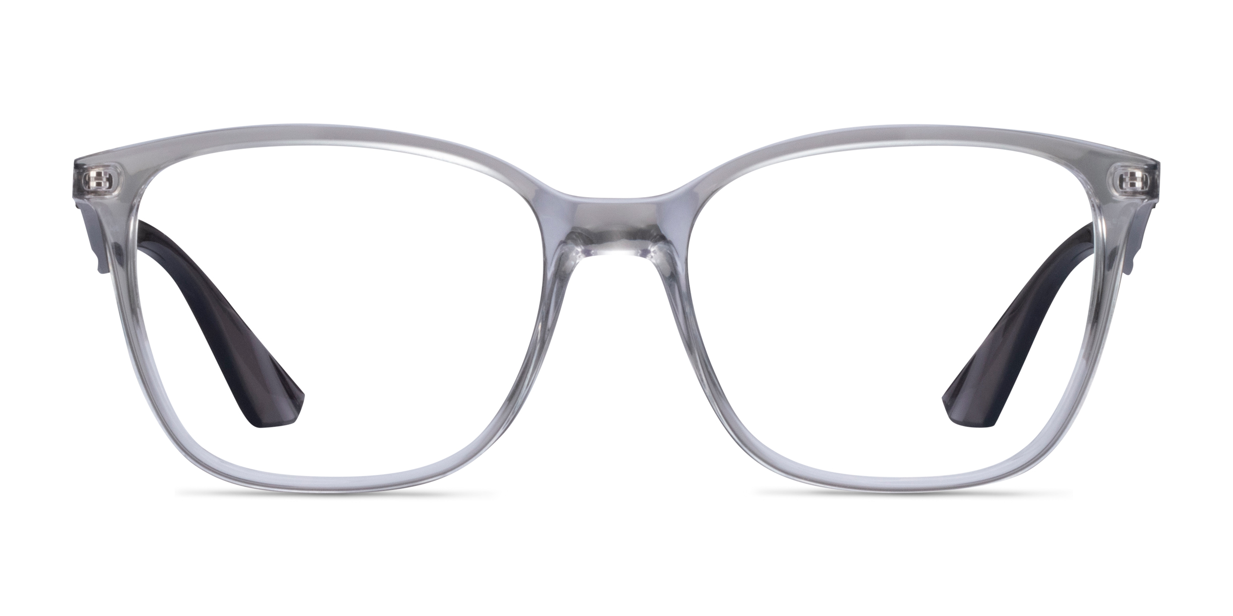 Ray-Ban RB7066 - Square Clear Gray Frame Eyeglasses | Eyebuydirect
