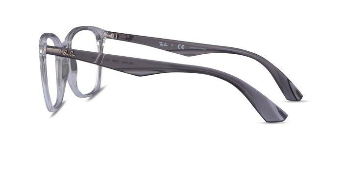 Ray-Ban RB7066 Clear Gray Plastic Eyeglass Frames from EyeBuyDirect