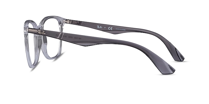 Ray-Ban RB7066 Clear Gray Plastic Eyeglass Frames from EyeBuyDirect