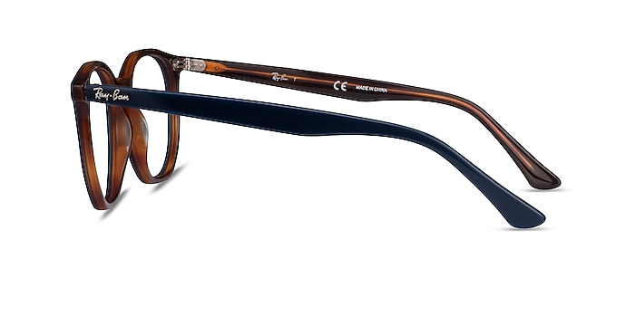 Ray-Ban RB7151 Blue Tortoise Acetate Eyeglass Frames from EyeBuyDirect