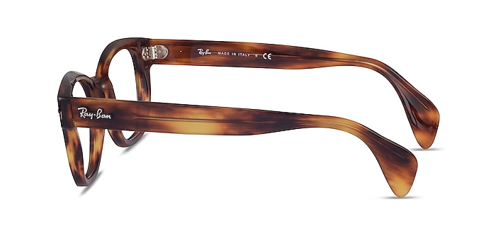 Ray-Ban RB0880 Brown Striped Acetate Eyeglass Frames from EyeBuyDirect