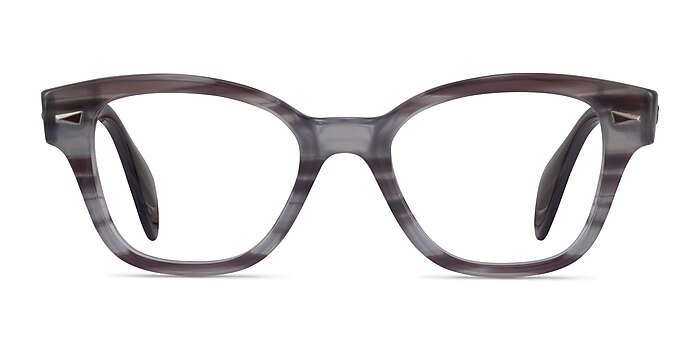 Ray-Ban RB0880 Gray Striped Acetate Eyeglass Frames from EyeBuyDirect