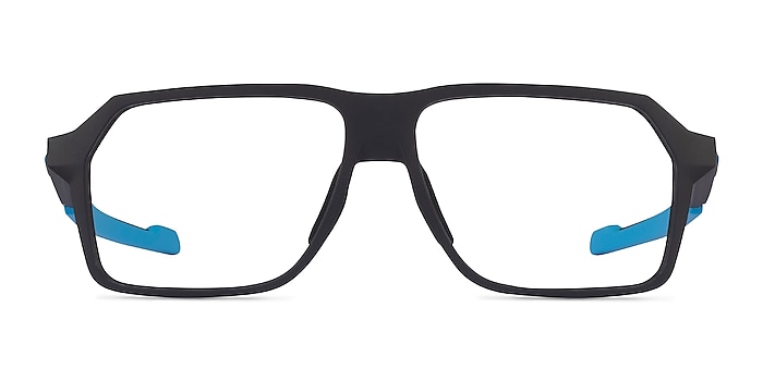 Oakley Bevel Black & Blue Plastic Eyeglass Frames from EyeBuyDirect