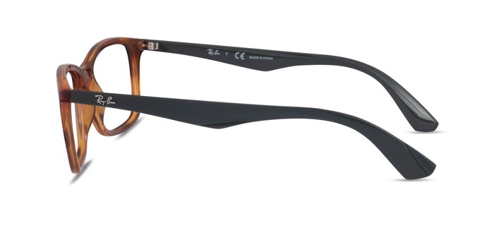 Ray-Ban RB7047 Tortoise & Green Plastic Eyeglass Frames from EyeBuyDirect
