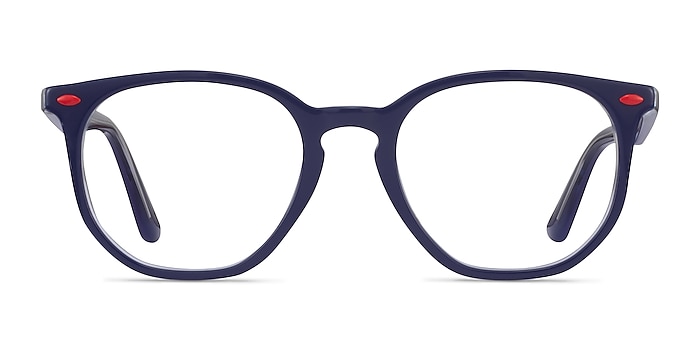 Ray-Ban RB7151M Blue & Clear Acetate Eyeglass Frames from EyeBuyDirect