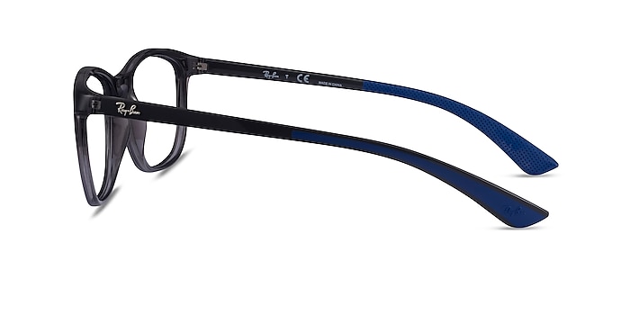 Ray-Ban RB7169 Clear Dark Gray Plastic Eyeglass Frames from EyeBuyDirect