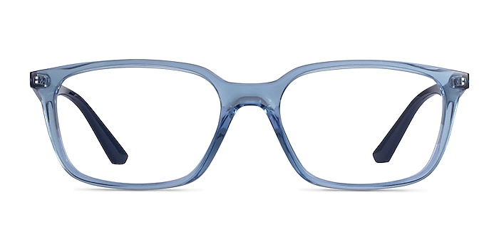 Ray-Ban RB7176 Clear Blue Plastic Eyeglass Frames from EyeBuyDirect