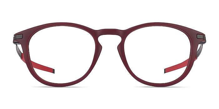Oakley Pitchman R Burgundy & Black Plastic Eyeglass Frames from EyeBuyDirect