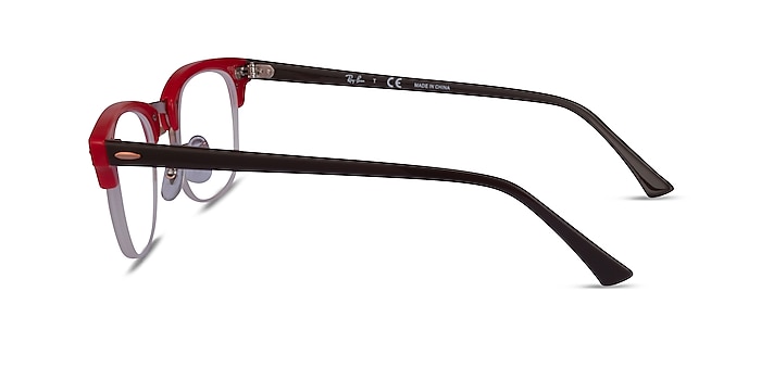 Ray-Ban RB4354V Red Rose Gold Acetate Eyeglass Frames from EyeBuyDirect