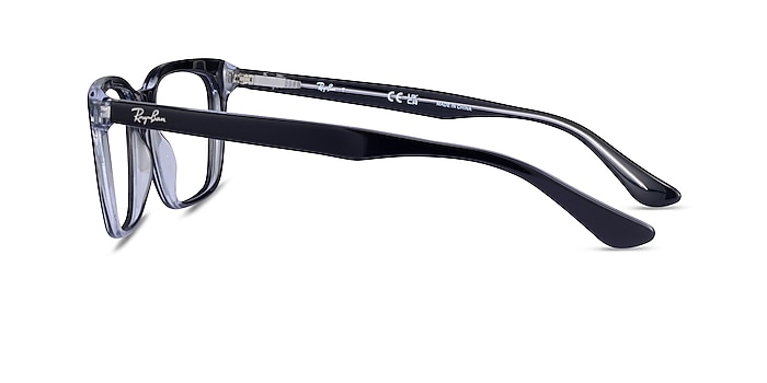 Ray-Ban RB5391 Black Clear Acetate Eyeglass Frames from EyeBuyDirect