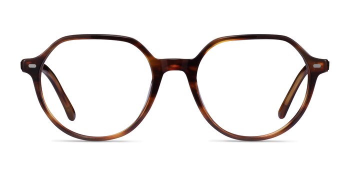 Ray-Ban RB5395 Thalia Striped Acetate Eyeglass Frames from EyeBuyDirect