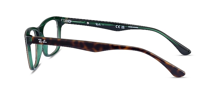 Ray-Ban RB5279 Tortoise Green Acétate Montures de lunettes de vue d'EyeBuyDirect