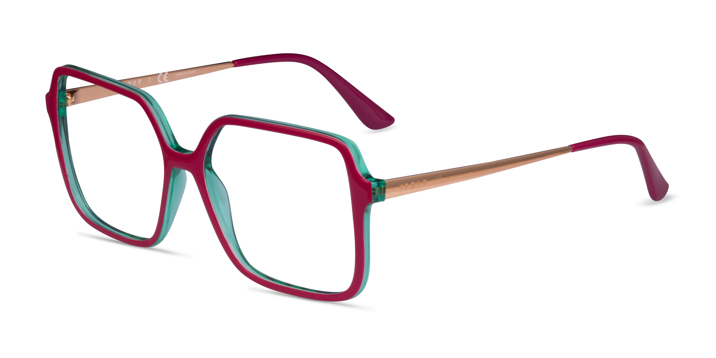 Vogue Eyewear Vo5406 Square Red Green Frame Glasses For Women