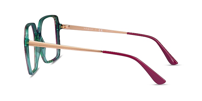 Vogue Eyewear VO5406 Red Green Plastic Eyeglass Frames from EyeBuyDirect