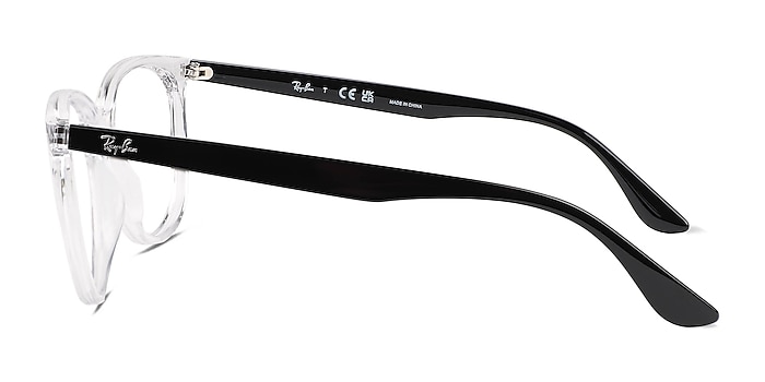 Ray-Ban RB4378V Transparent Plastic Eyeglass Frames from EyeBuyDirect