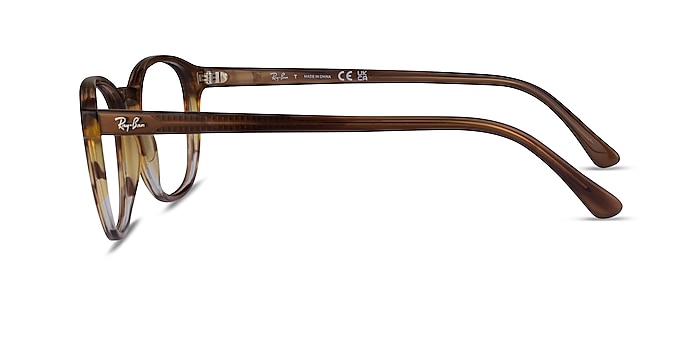Ray-Ban RB5417 Striped Brown Acétate Montures de lunettes de vue d'EyeBuyDirect