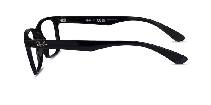 Ray-Ban RB7025 Polished Black Plastique Montures de lunettes de vue d'EyeBuyDirect