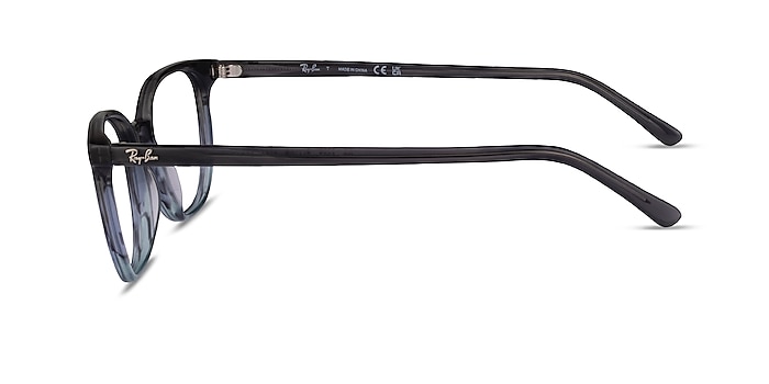 Ray-Ban RB5397 Elliot Striped Gray Acetate Eyeglass Frames from EyeBuyDirect