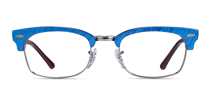 Ray-Ban RB3916V Wrinkled Blue On Brown Acétate Montures de lunettes de vue d'EyeBuyDirect