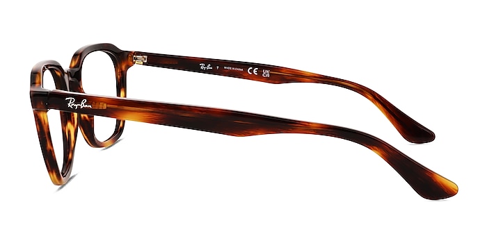 Ray-Ban RB5390 Striped Tortoise Acetate Eyeglass Frames from EyeBuyDirect