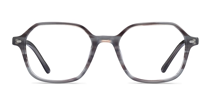 Ray-Ban RB5394 John Striped Gray Acetate Eyeglass Frames from EyeBuyDirect