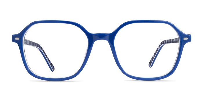 Ray-Ban RB5394 John Vichy Blue White Acetate Eyeglass Frames from EyeBuyDirect